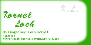 kornel loch business card