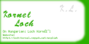 kornel loch business card